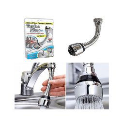 Trade Shop - Doccetta Lunga Snodabile Turbo Flex 360° Tubo Flessibile Con Filtro Per Miscelatore -