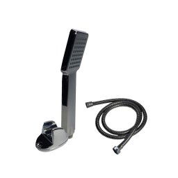 Trade Shop - Doccia Doccetta Soffione 3 Getti Anticalcare Tubo Flessibile 1.5mt Muro 83008 -