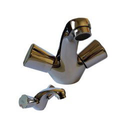 Trade Shop - Miscelatore Rubinetto Per Lavello Bagno Bidet Lavabo A Canna Corta Cromato -