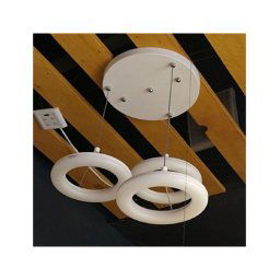 Trade Shop - Lampadario Lampada 3 Anelli Luce Led Soffitto Sospensione Pendente Poliuretano -