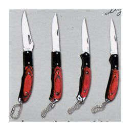 Trade Shop - Kit Set 4 Coltelli Coltello A Serramanico Tascabile Con Lama In Acciaio Inox -