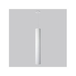 Trade Shop - Pendente Lampada Lampadario Barra Tonda Bianco 30x60cm A Soffitto Luce Led Applique -