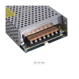 Trade Shop - Alimentatore 15a 12v Striscia Led Trasformatore 15 Ampere Stabilizzato 220v 180w -