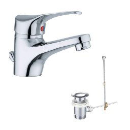 Trade Shop - Rubinetto Miscelatore Piletta 52960 Bagno Doppio Foro Rubinetteria -