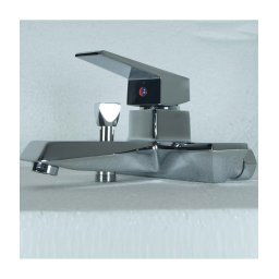 Trade Shop - Rubinetto Miscelatore Vasca Cubico 52965 Monocomando Monoforo Rubinetteria -