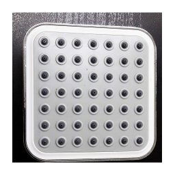 Trade Shop - Soffione Doccia Quadrato 4 52272 10 Cm In Acciaio Snodato Orientabile Flat -