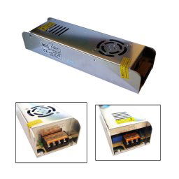 Trade Shop - Trasformatore Alimentatore Stabilizzato Slim 220v-12v 30a 360w Trimmer 30a 12v -