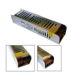 Trade Shop - Trasformatore Alimentatore Stabilizzato Slim 220v-12v 5a 60w Trimmer 5a 12v -