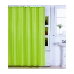 Trade Shop - Tenda Doccia Verde In Poliestere 180x200 Cm Tendina Vasca Bagno -