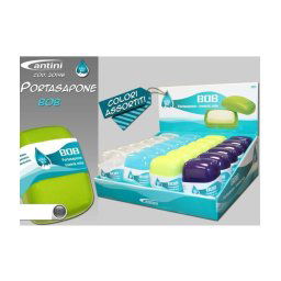 Trade Shop - Set 24 Pezzi Portasapone Bob Contenitore Plastica Sapone Colorato -