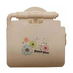 Trade Shop - Porta Rotolo Carta Igienica Accessorio Bagno Con Attacco A Doppia Ventosa Fiori -