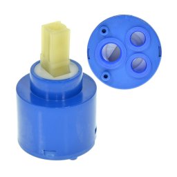 Trade Shop - Cartuccia Universale Ricambio Rubinetto Miscelatore Lavandino Bidet Bassa 40mm -