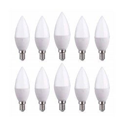 Trade Shop - Lampadine A Led E14 C37 Forma Effetto Candela 4,5w Luce Calda Fredda Naturale -