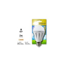 Trade Shop - Lampada A Led Lampadina Globo 5 Watt Attacco E27 Luce Fredda 6500k -