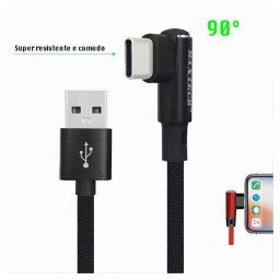 Trade Shop - Cavo Type-c 90° Usb 2.1a Ricarica Dati Compatibile Con Huawei 1mt Maxtech F-tc013 -