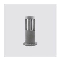 Trade Shop - Lampada Da Terra Segnapasso Grigio Da Giardino Ip65 In Alluminio Vetro 12w Es59 -