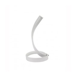 Trade Shop - Lampada Da Tavolo Led Moderna A Spirale Curva 12watt Luce Da Comodino Bianca D05 -