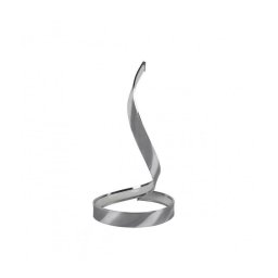 Trade Shop - Lampada Da Tavolo Led Moderna A Spirale Curva 12w Luce Comodino Argento Abatjour -