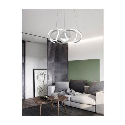 Trade Shop - Lampadario A Sospensione 78 Watt Led Spirale 2.0 Bianco Luce Fredda 6500k Lp-11b -