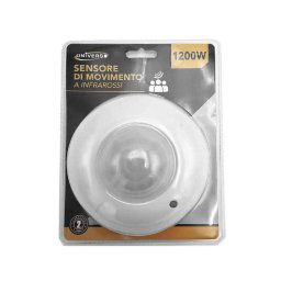 Trade Shop - Sensore Di Movimento A Infrarossi Crepuscolare Per Lampadine 1200w Ip20 Yca1002b -