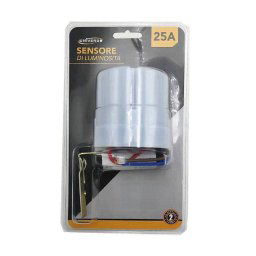 Trade Shop - Sensore Di Luce Luminosita' Crepuscolare Fotoelettrico 25a Ip44 Bianco Ycc1007 -