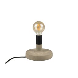 Trade Shop - Lampada Da Tavolo Scrivania Per Casa Ufficio In Calcestruzzo Effetto Pietra -
