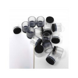 Trade Shop - 8 Tappi Gamba Sottosedie Feltrini Plastica Rotondo Antiscivolo 22-26mm Graffi -