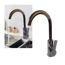 Trade Shop - Miscelatore Rubinetto Lavabo Lavello Cucina Acciaio Cromato Monocomando -