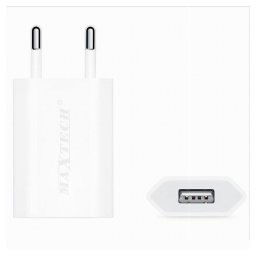 Trade Shop - Set 50 Caricatori Usb Smartphone 5v-1000ma Caricabatteria Maxtech Ca-s014 50pz -