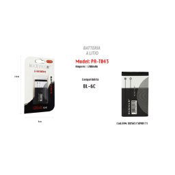 Trade Shop - Batteria A Litio Ricambio Compatibile Con Bl-6c 1200mah Smartphone Maxtech Pa-t043 -