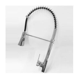 Trade Shop - Miscelatore Lavello Nero 52921 Argento Cromato Monocomando Rubinetteria -