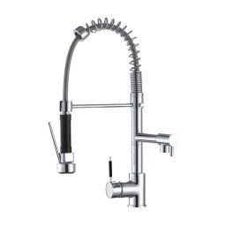 Trade Shop - Miscelatore 52922 Doppia Doccetta Lavandino Doppio Foro Doppia Manopola -