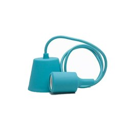 Trade Shop - Portalampada A Sospensione Pendente Lampadario Soffitto E27 Celeste Dt-j01 1 Mt -