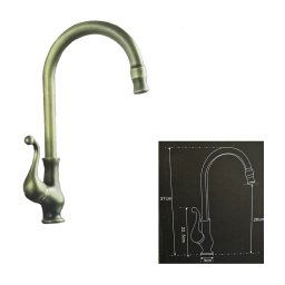 Trade Shop - Miscelatore Lavello Ottone 52427 Lavandino Cucina Monocomando Rubinetteria -
