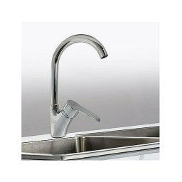 Trade Shop - Rubinetto Miscelatore Lavello Cucina Canna Alta Curva Modello Londra 52343a -