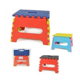 Trade Shop - Sgabello Sedia Plastica Colorato Richiudibile Pieghevole Campeggio 25x20x19 -
