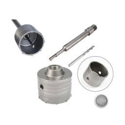 Trade Shop - Fresa A Tazza 80mm Carotatrice Con Asta Sds Plus 90mm Calcestruzzo Cemento -