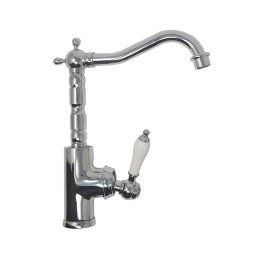 Trade Shop - Miscelatore Lavello Cucina 69162 Classico Canna Alta Acciaio Rubinetteria -