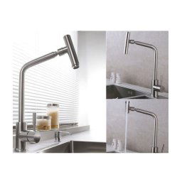 Trade Shop - Miscelatore Lavello Cucina 69160 Canna Alta Lavandino Acciaio Rubinetteria -