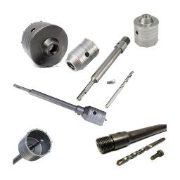 Trade Shop - Fresa Carotatrice A Tazza Per Muro Da 30mm A 130mm + Asta Da 35 Cm Sds Plus -