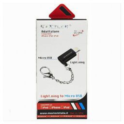 Trade Shop - Adattatore Da Lightning A Micro Usb Compatibilita' Iphone Ipod Ipad Maxtech Ln-5pin -