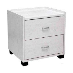 Trade Shop - Comodino Legno 2 Cassetti Mobile Moderno 44 X 43 X 40 Cm 715679 Camera Da Letto -
