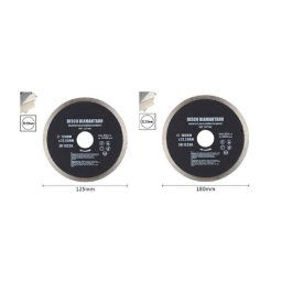 Trade Shop - Disco Diamantato Corona Continua 125 - 180 Mm Piastrelle Ceramica Porcellana -