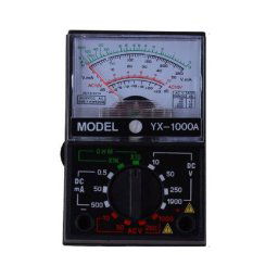 Trade Shop - Mini Tester Analogico Multimetro Portatile Con Puntali Misuratore Di Tensione -