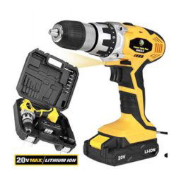 Trade Shop - Trapano Avvitatore A Batteria A Litio 20v Cordless Mandrino 13 Mm Luce Led Work -