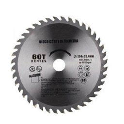 Trade Shop - Disco Taglio Legno Smerigliatrice Angolare Circolare Sega 230 X 25.4 Mm 60 Denti -