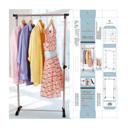 Trade Shop - Stand Appendiabiti Attaccapanni Allungabile Appendi Abiti Negozio Casa Yf0119 -