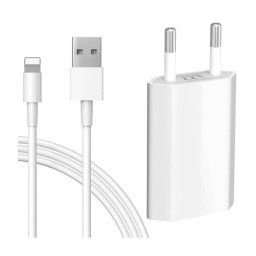 Trade Shop - Kit Caricabatterie Caricatore Cavo Usb Lightning Iphone 1a 5w 1mt Ca-s041 Ricarica -