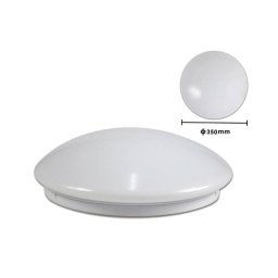 Trade Shop - Plafoniera Bianca Da Soffitto 24 Watt 48 Led Large Luce 3000k 4000k 6500k C-0 -