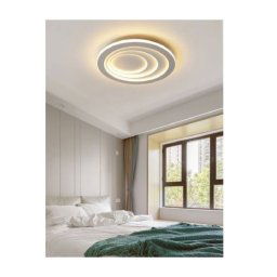 Trade Shop - Plafoniera Luce Led 70w Rotonda Cerchio Bianco Lampadario Soffitto Piatta Pn-08 -